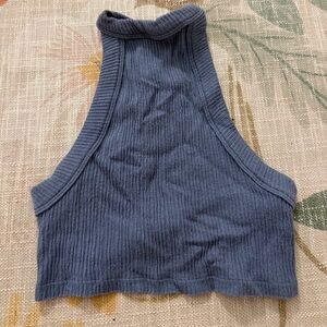 FP Movement by Free People Blue Ribbed Tank Top